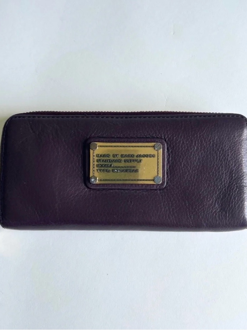 Marc Jacobs Cherry Genuine Leather Zip Around Wallet